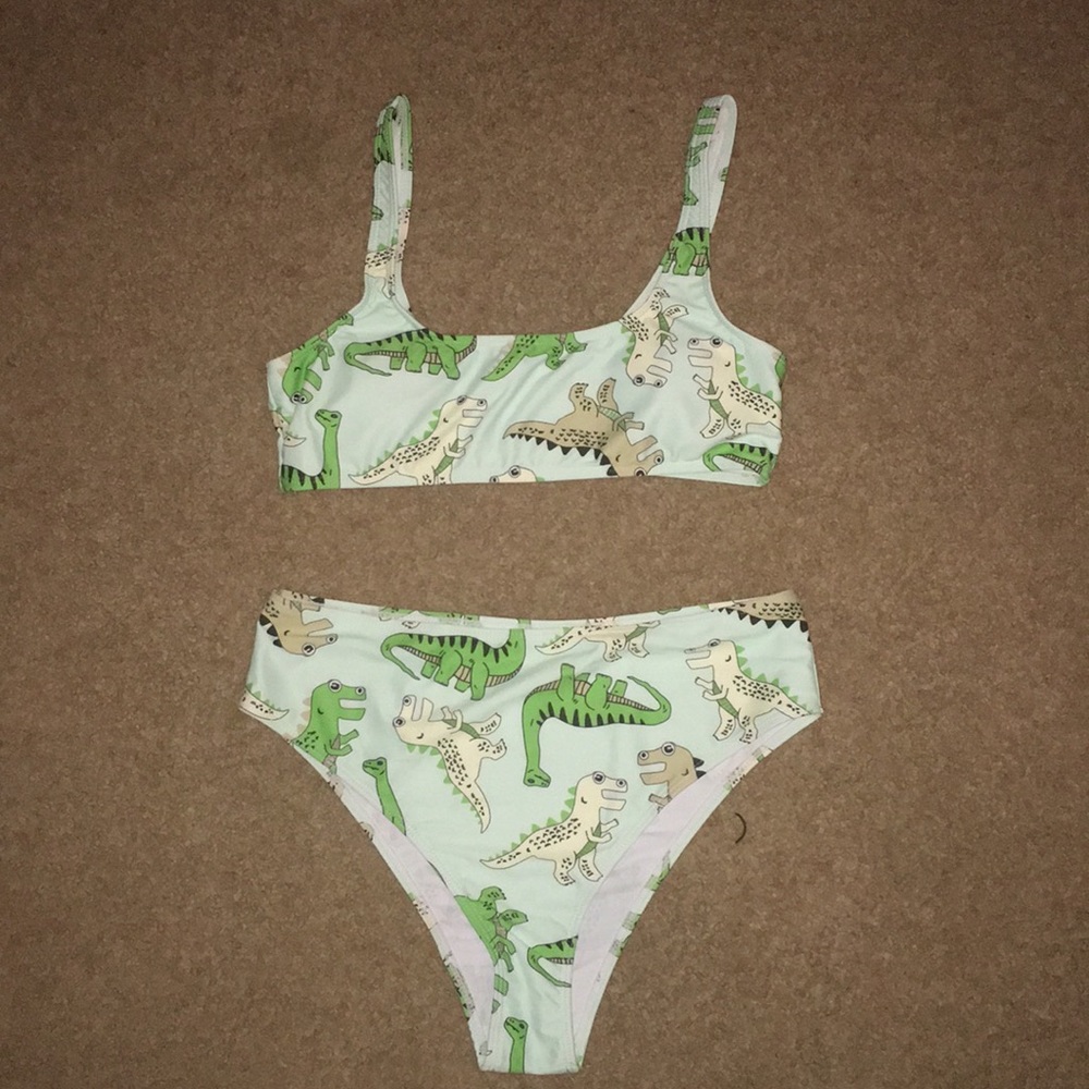 Easter green dinosaur two piece